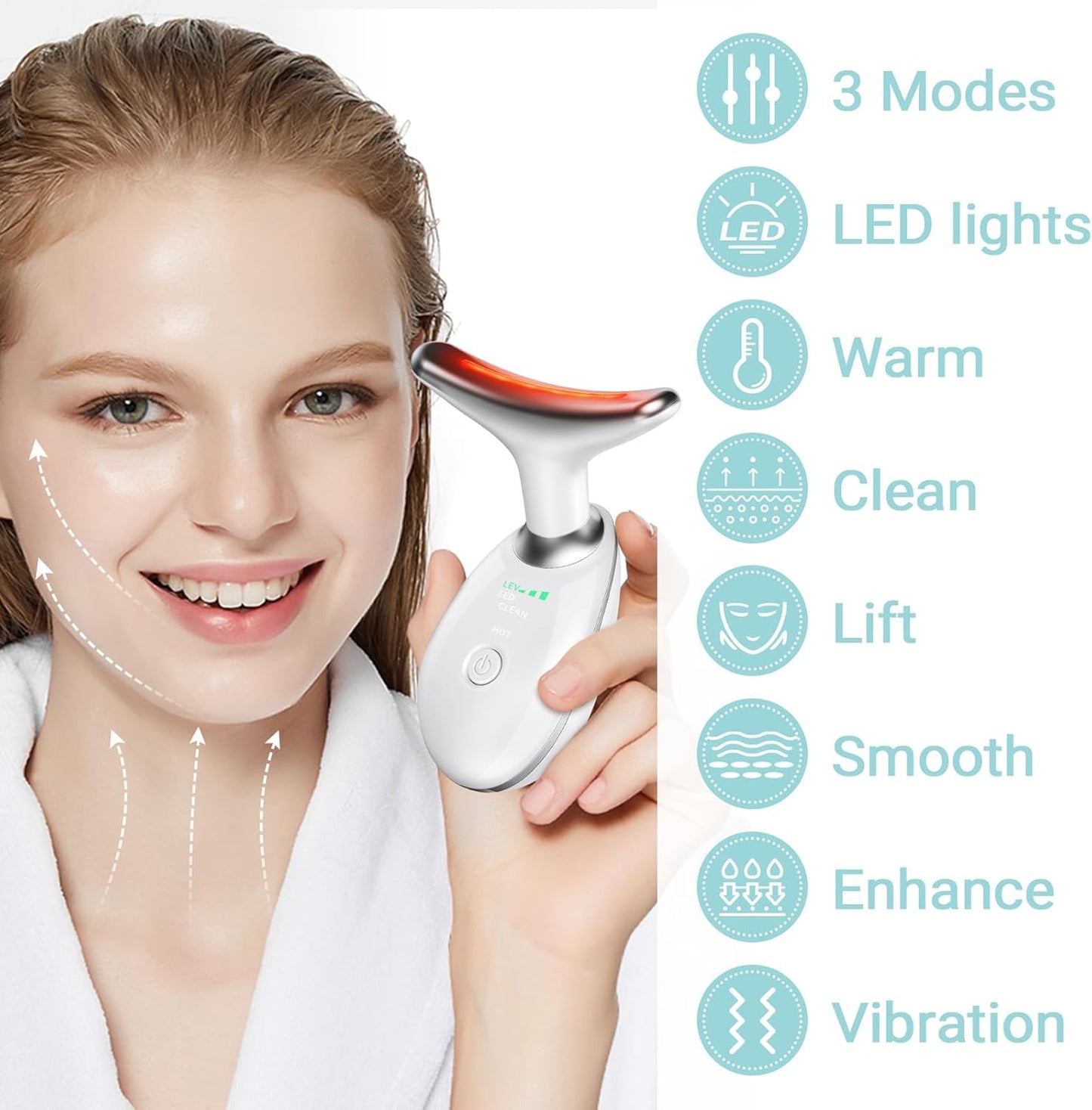 Oriflame Masajeador de cuello y cara, rodillo facial, herramienta p...