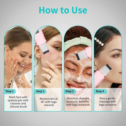 Espátula facial para limpieza profunda - Removedor de puntos negros...