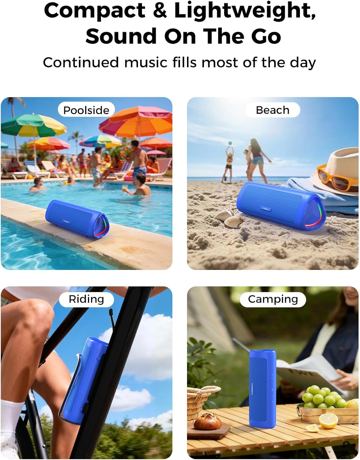 BolaButty Altavoz Bluetooth con sonido HD, inalámbrico portátil, IP...