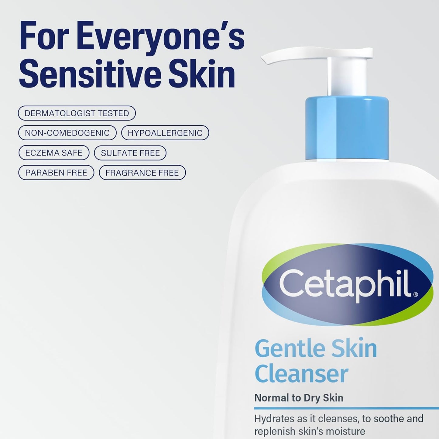 Cetaphil - Limpiador facial, limpiador suave hidratante para pieles...