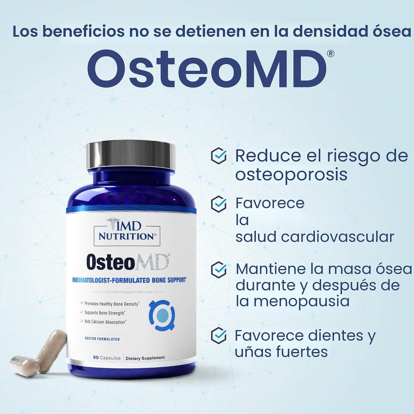 1MD OsteoMD para apoyo integral óseo | con hidroxiapatita de calcio...