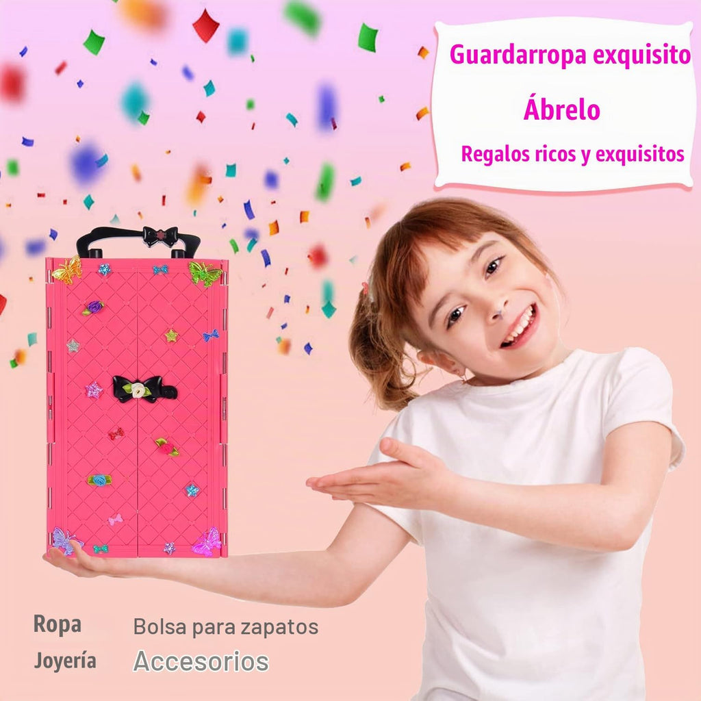 Paquete de 140 artículos para muñeca de 11.5 pulgadas y clóset - Gu...