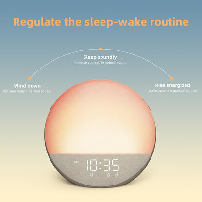 Reloj despertador Sunrise Máquina de ruido blanco: luz natural de d...