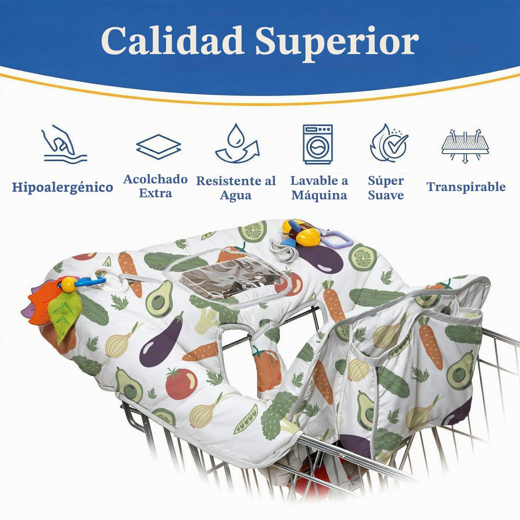 PILLANI Funda para carrito de compras para bebé, funda para silla a...
