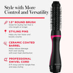 REVLONSecador de cepillo redondo de un paso 1-1 \/ 2 "de una et...