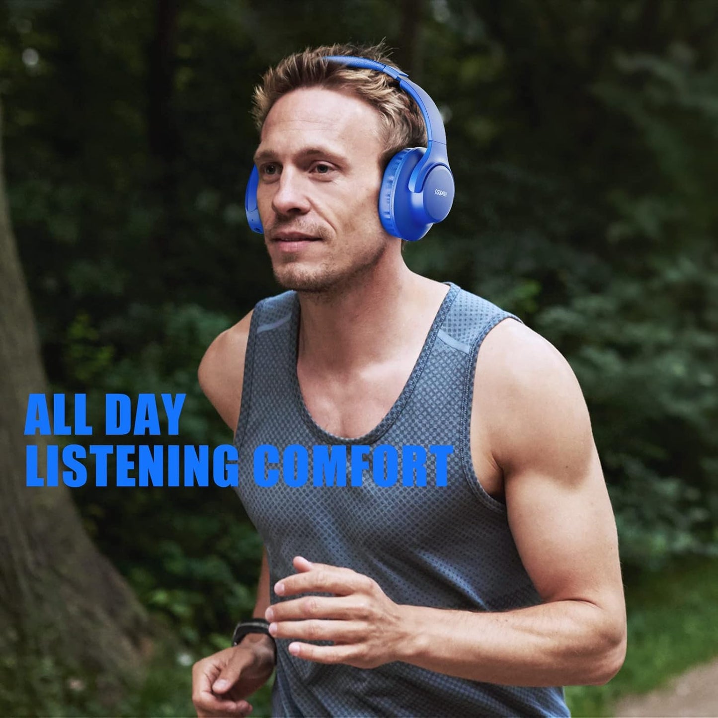 KVIDIO Auriculares Bluetooth sobre la oreja, 65 horas de reproducci...