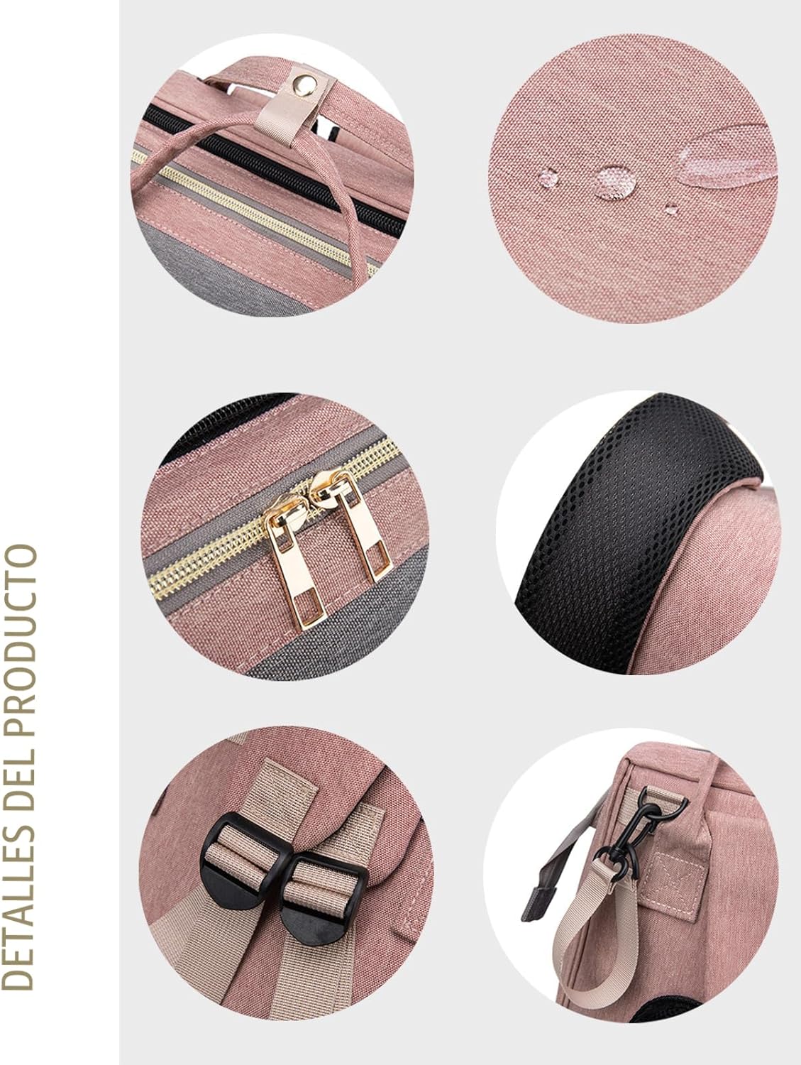 Mochila de pañales azul para mamá: bolsas de bebé grandes con cambi...