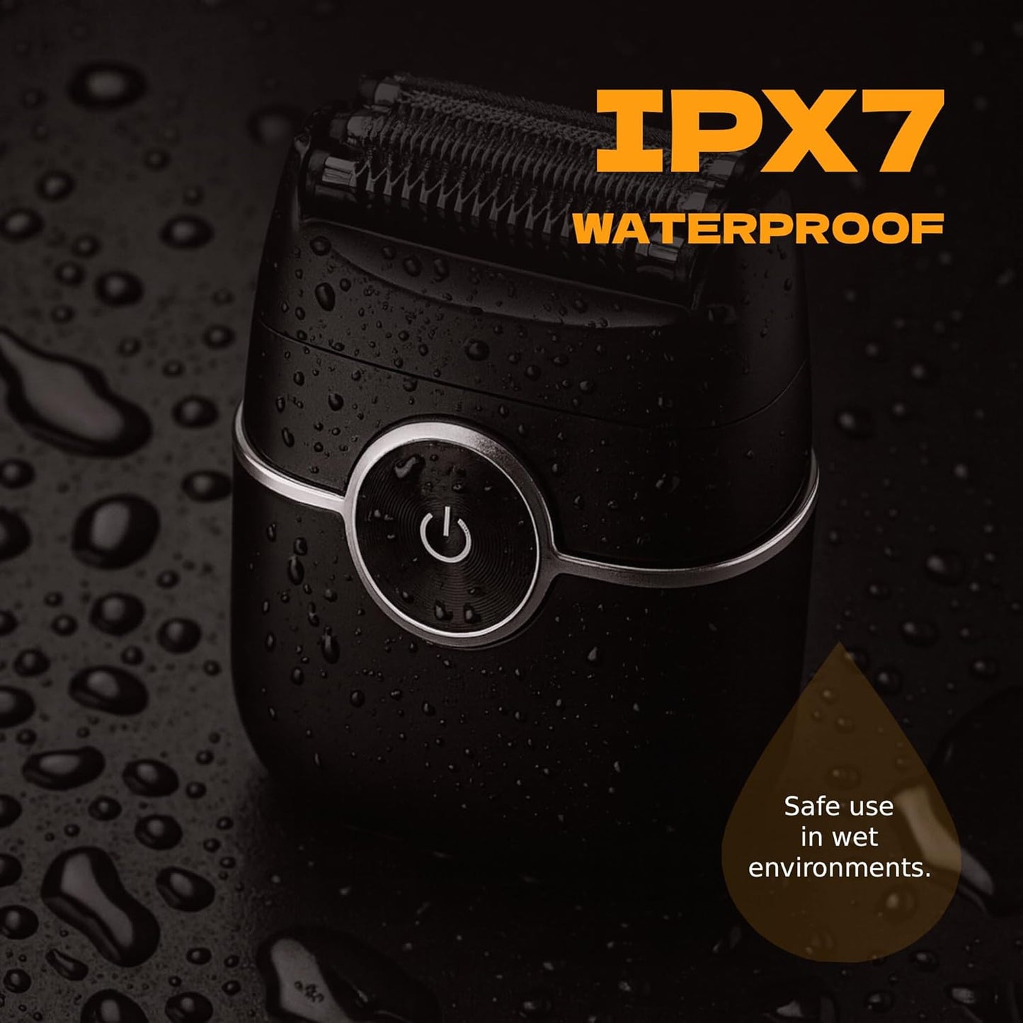 Maquinilla de afeitar eléctrica para hombres, afeitadora portátil con recortador de barba, carga rápida USB-C, IpX7 impermeable húmedo/seco, mini afeitadora de viaje de bolsillo para el hogar