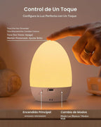 FULNIX Luz de huevo para guardería, control táctil para cuidado de...