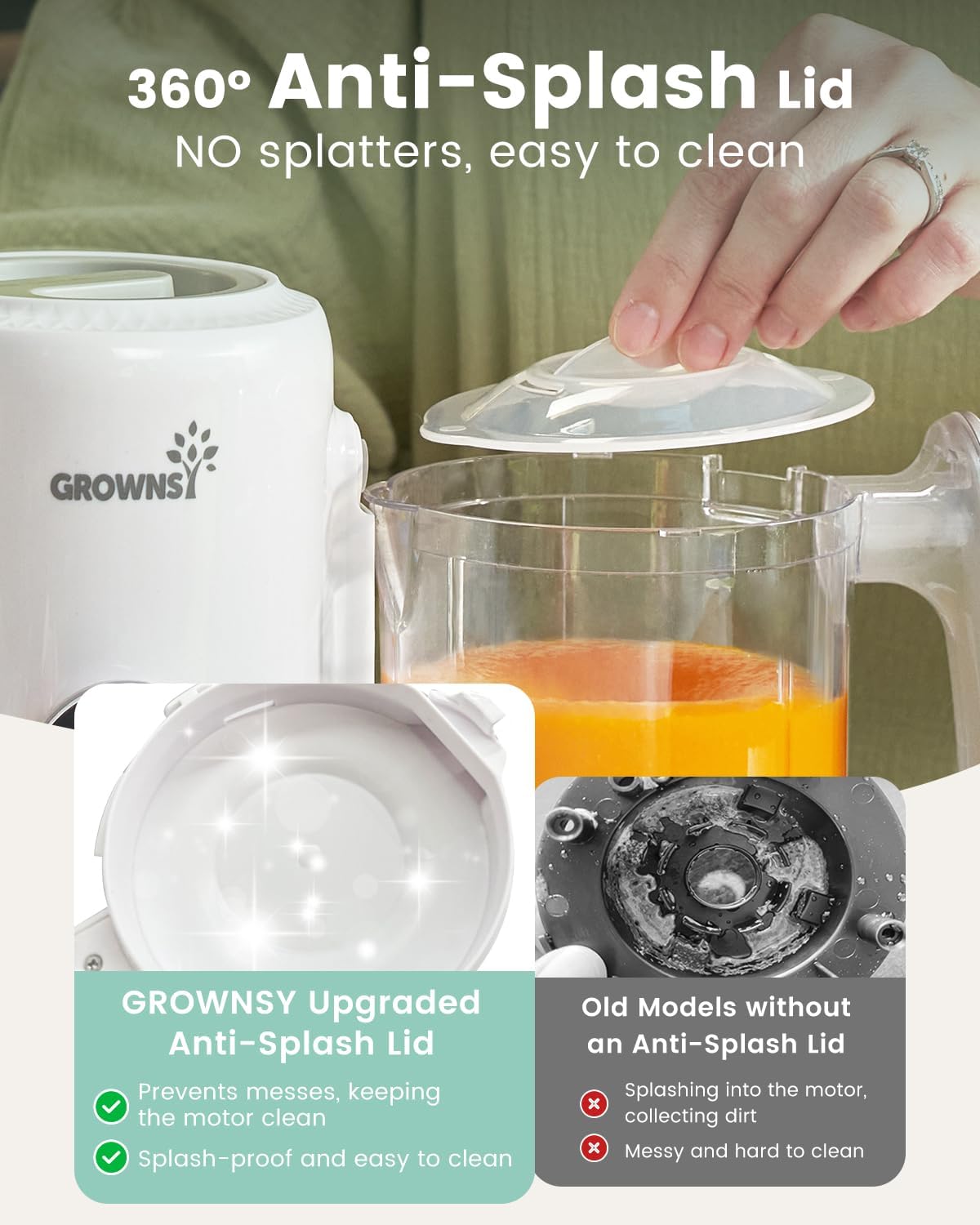 GROWNSY - Licuadora para comida de bebé con canasta de vapor, proce...