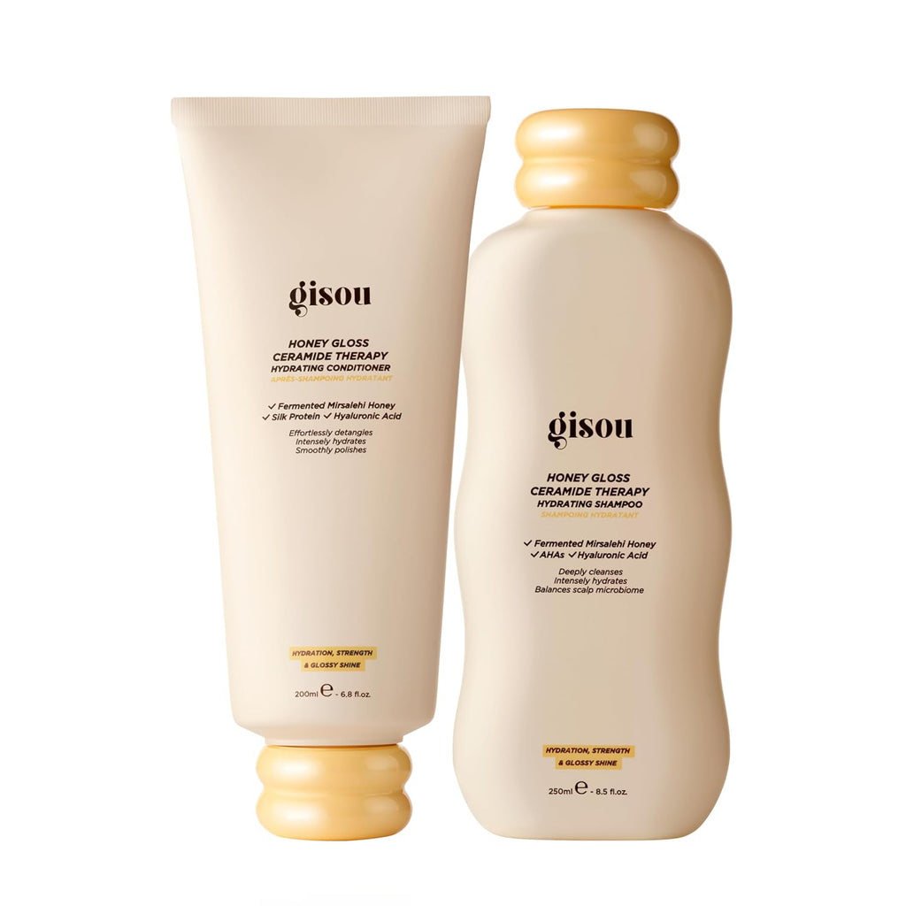 Gisou Honey Gloss Hair Wash Duo - Champú y acondicionador hidratant...