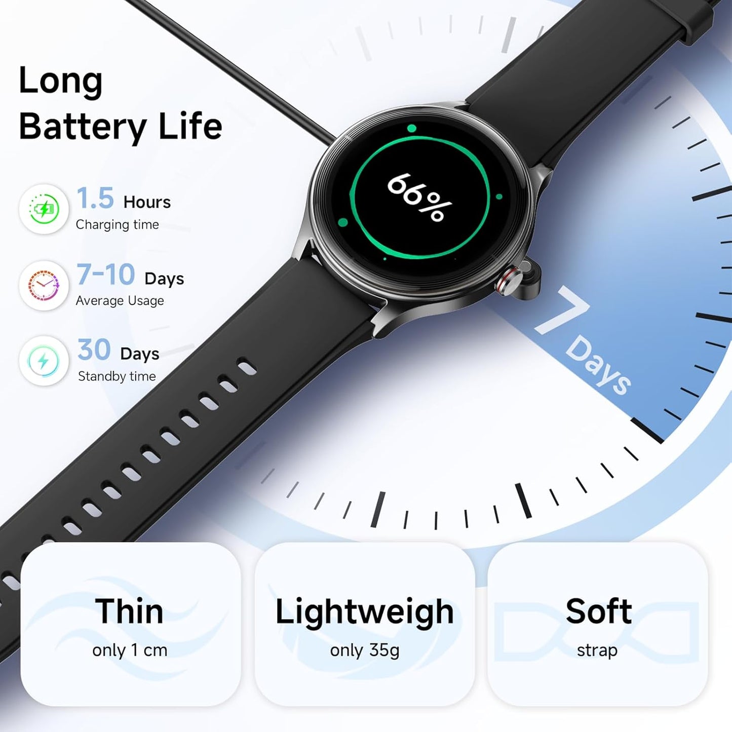 Woneligo Reloj inteligente para hombre, AMOLED de 1.57 pulgadas, pa...