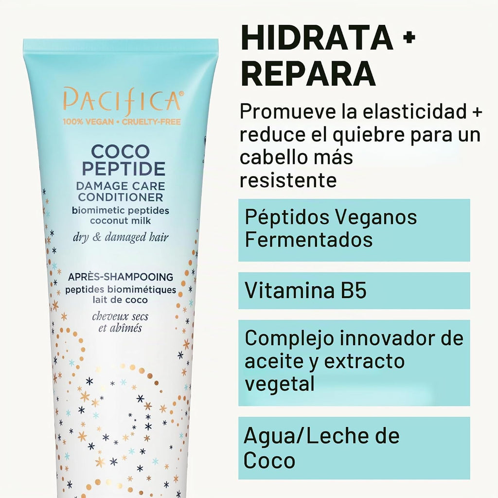 Pacifica Coco Peptide Damage Care Champú y Acondicionador Set \u201...