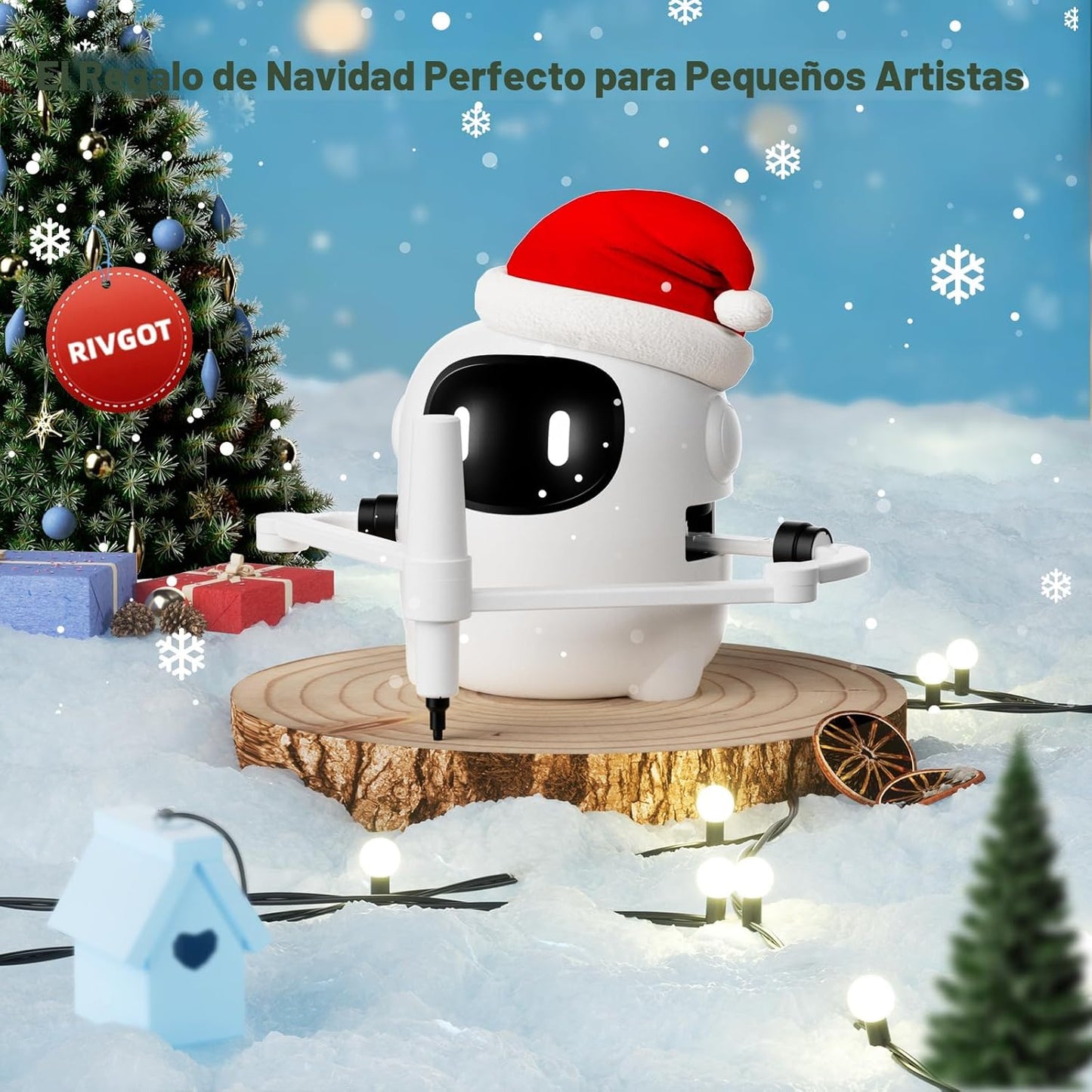 RIVGOT Robot de dibujo para niños con 150 tarjetas, máquina de dibu...