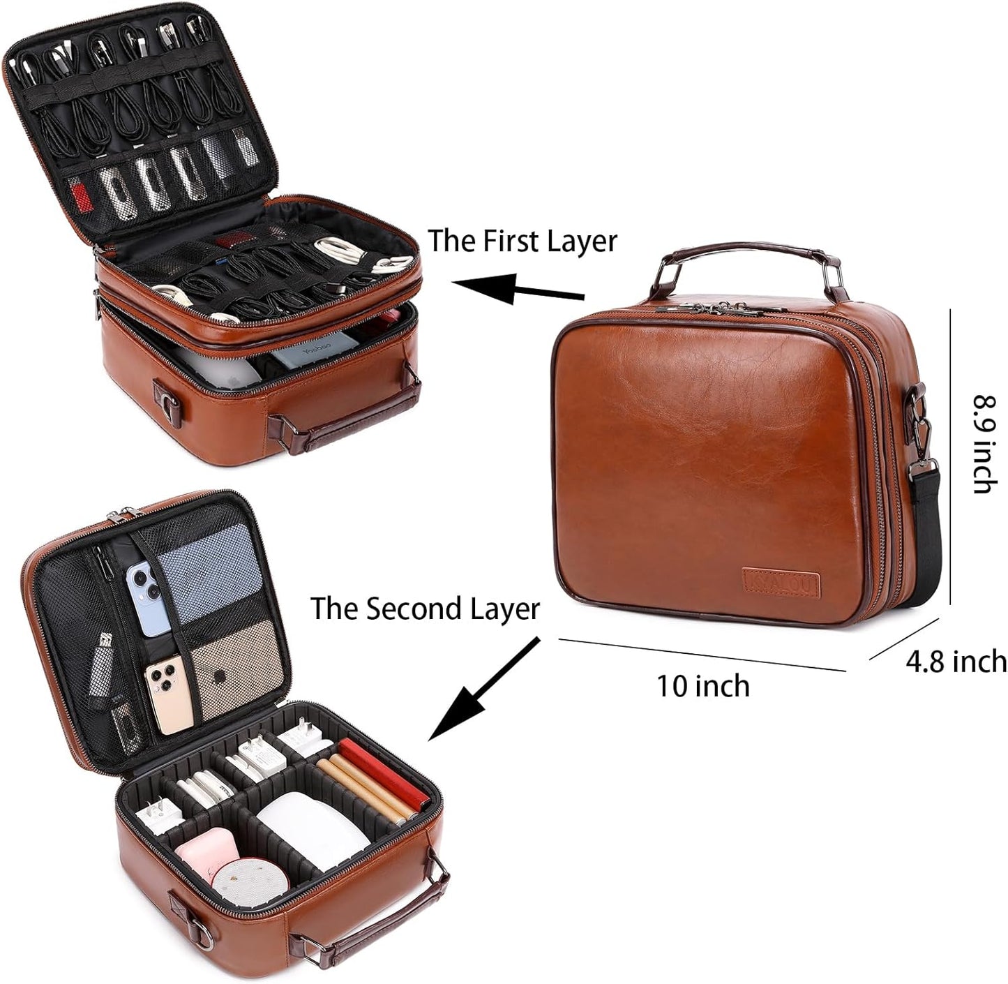 KYALOU Organizador de Viaje Electrónico, Estuche Grande para Cables...