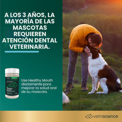 VetriScience Polvo de cuidado dental para perros y gatos: ayuda a r...