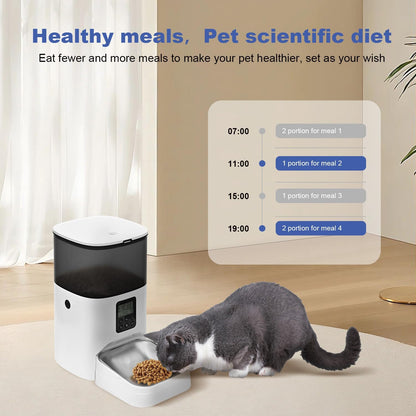 Comedero automático para gatos, dispensador de comida para gatos de...