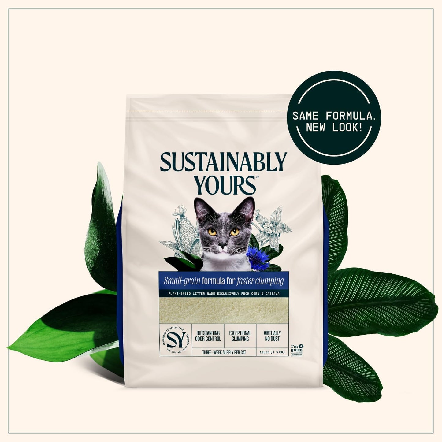 Sustainably Yours Arena natural para gatos, fórmula de grano pequeñ...