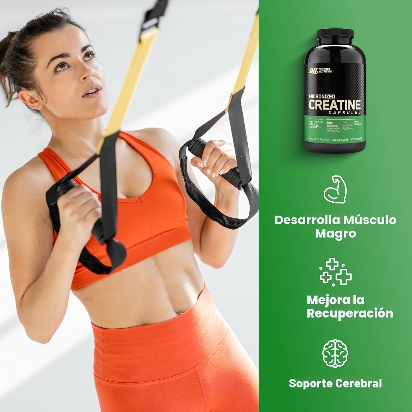 Optimum Nutrition Cápsulas micronizadas de monohidrato de creatina