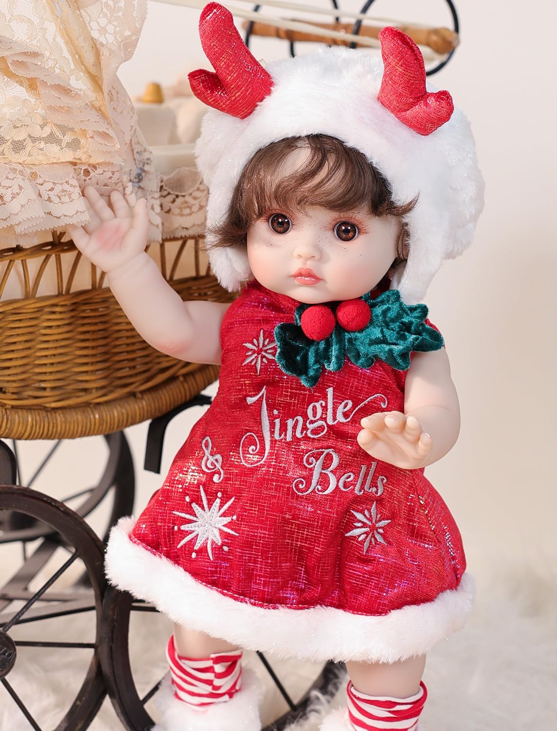 Cloveray Muñecas de bebé, 18 pulgadas realista Reborn Full Vinyl Ba...