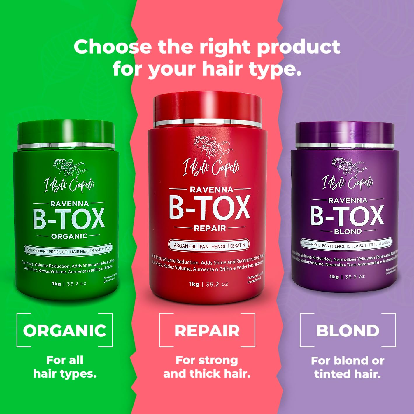 I Belli Capelli Ravenna Repair Hair B-tox -Cirugia Capilar para el...