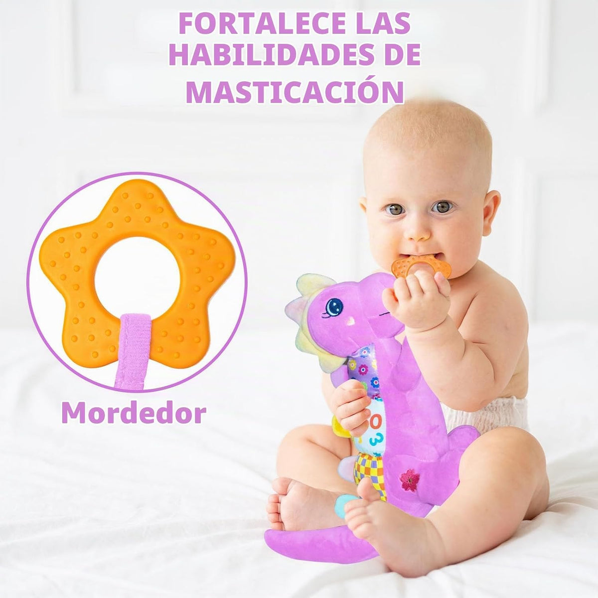 Juguetes Musicales de Peluche de Dinosaurio Bebé para 0-3-6-9-12 Me...