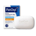 PanOxyl Barra de tratamiento para el acné con peróxido de benzoilo al 10%, barra de acné de fuerza máxima para cara, pecho y espalda, limpiador corporal sin jabón, trata espinillas de acné, puntos