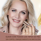 Removedor de vello sin dolor para mujer, afeitadora facial con pila...