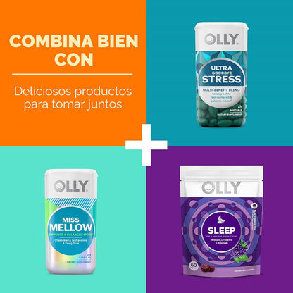 OLLY Hello Happy Gummy Worms, apoyo para el equilibrio del estado d...