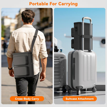 KDD Estuche organizador electrónico de viaje, bolsa de almacenamiento portátil para accesorios tecnológicos para artículos esenciales de viaje, estuche de almacenamiento de gran capacidad con