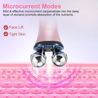 Dispositivo facial de microcorriente, masajeador facial eléctrico,...