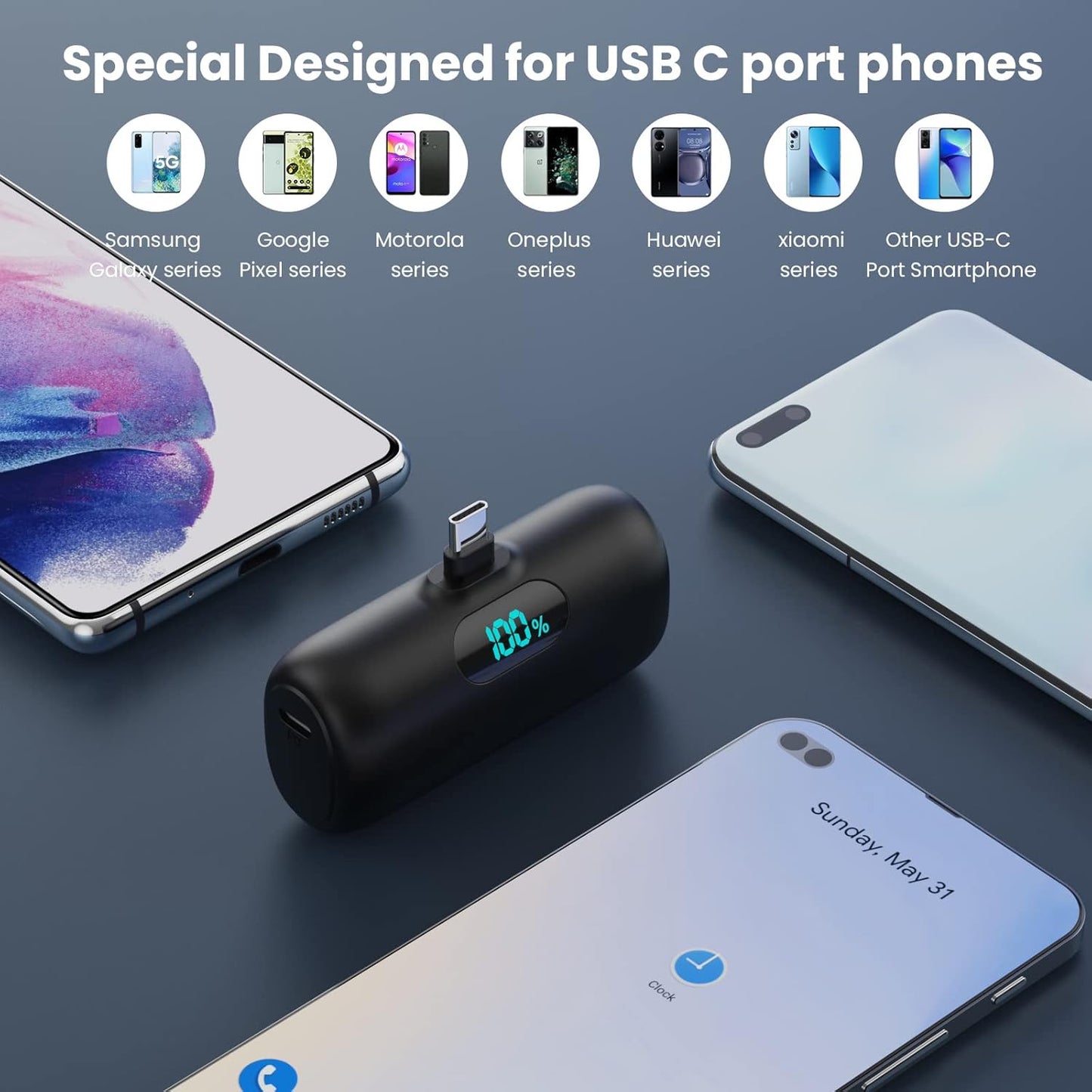[Paquete de 2] Cargador Portátil Pequeño para iPhone 17\/16\/15 Ser...