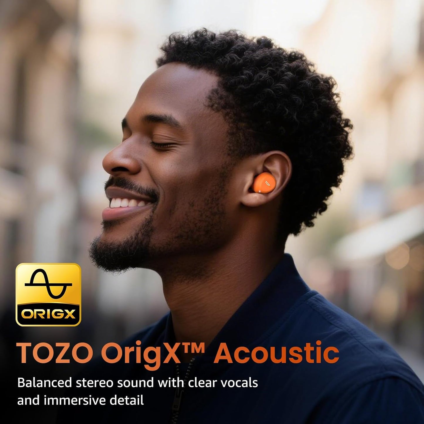 TOZO Auriculares inalámbricos A1 Bluetooth 5.3 de peso ligero en el...