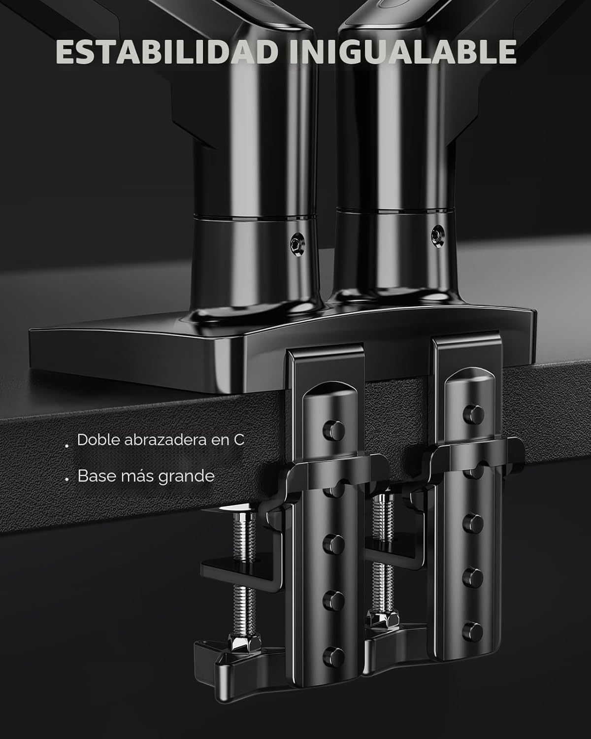 HUANUO FlowLift™ Soporte para monitor doble, soporte de escritorio...
