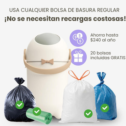 iTouchless Cubo de pañales con bloqueo de olor, galardonado Ag+ Sil...