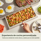 bella Plancha eléctrica de 12 x 22 pulgadas con bandeja de calentam...