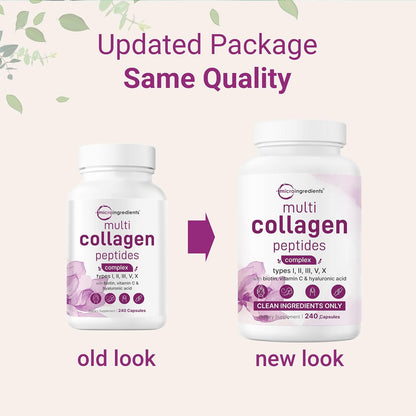 Micro Ingredients Paquete de 2 píldoras de colágeno múltiple para m...