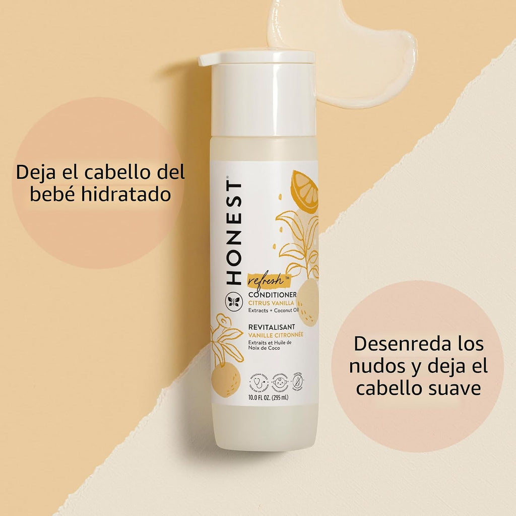 The Honest Company Acondicionador, sin lágrimas, sabor a vainilla c...