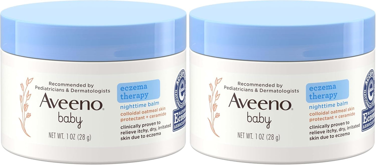 Aveeno Baby Bálsamo nocturno para terapia de eccema con avena coloi...