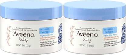 Aveeno Baby Bálsamo nocturno para terapia de eccema con avena coloi...