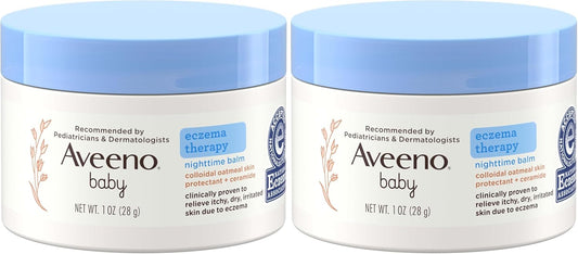 Aveeno Baby Bálsamo nocturno para terapia de eccema con avena coloi...