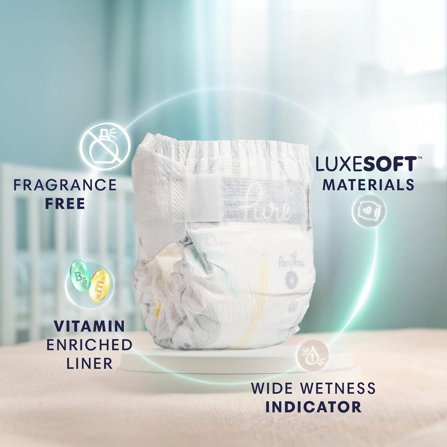 Pampers Pure Protection - Pañales para bebé, talla 1 (8-14 libras),...