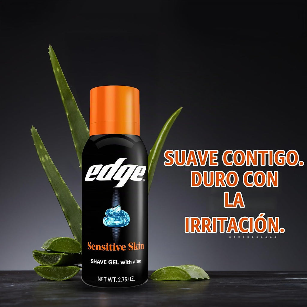 Edge Gel de afeitar para hombres, piel sensible, 2.75 oz (paquete d...