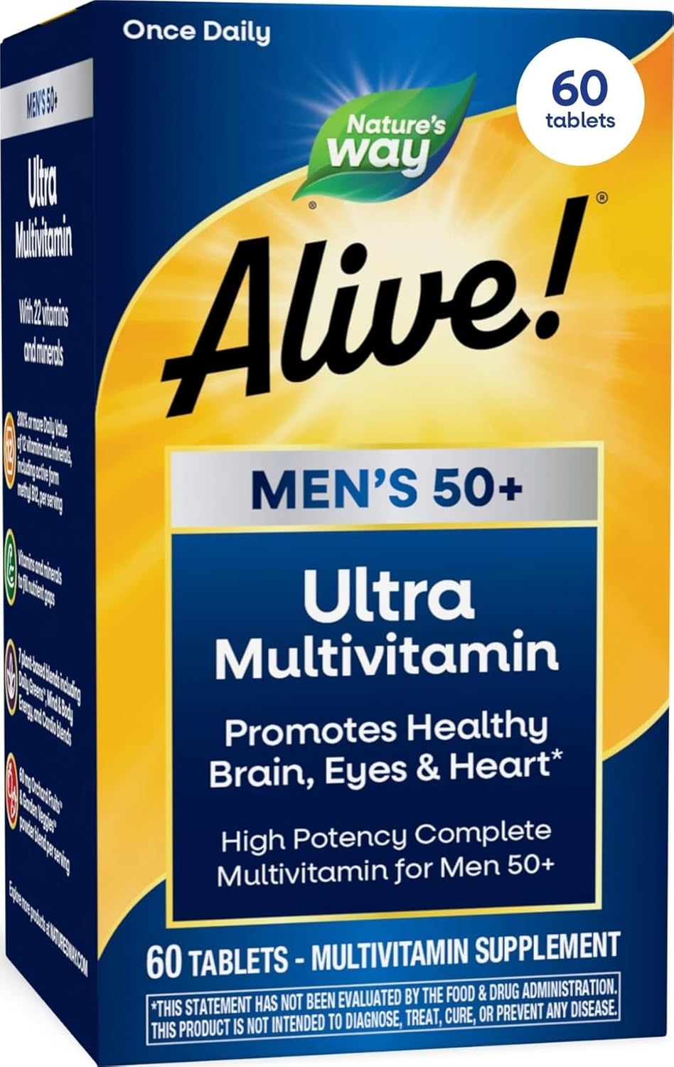 Nature's Way Vivo una vez al día, 50+ tabletas de ultra potenci...