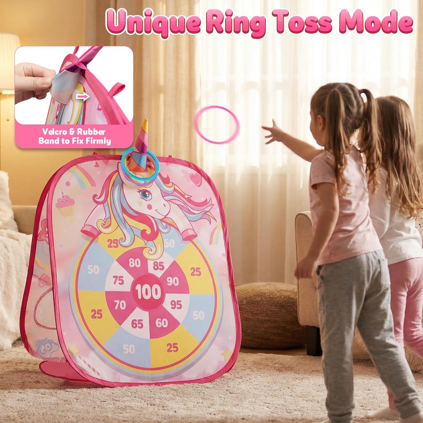 Bean Bag Toss Game for Kids - Cornhole Board Outdoor Toys for Toddl...