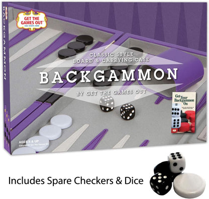Get The Games Out Top Backgammon Set \u2013 Estuche clásico de jueg...