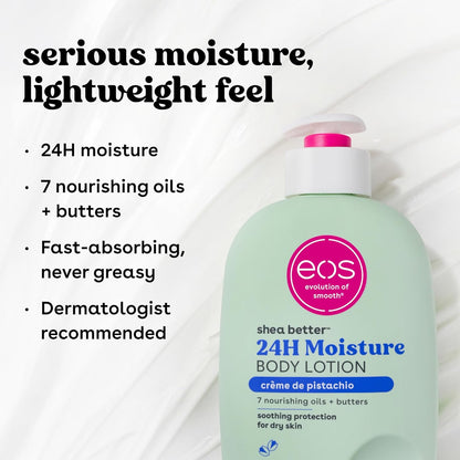 eos Loción corporal Shea Better - Crema de pistacho, cuidado de la...