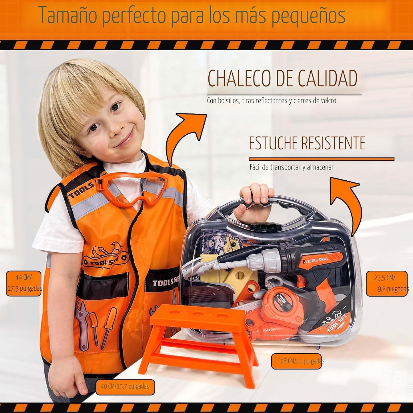 KidBloom Juego de Herramientas para Niños Pequeños, Juego de Herram...