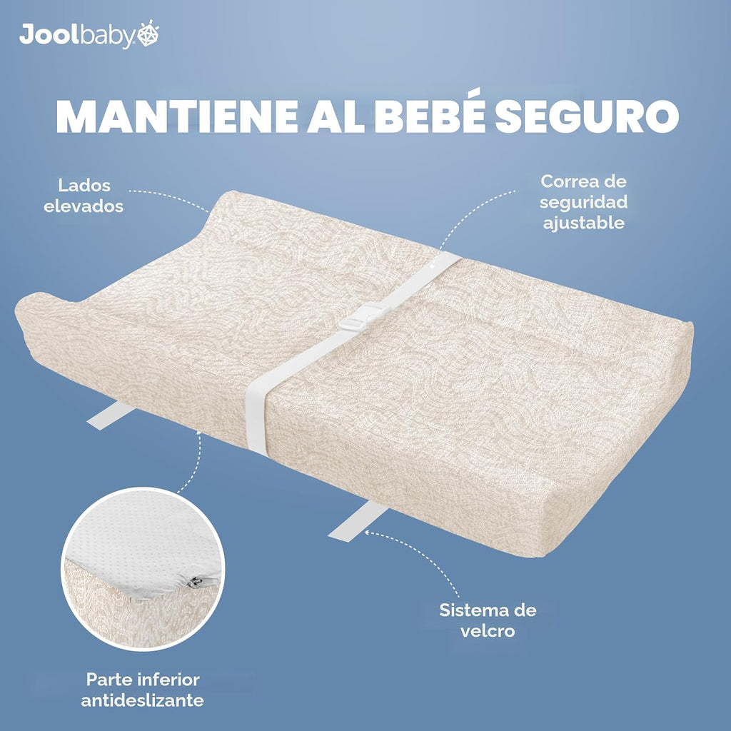 Jool Baby Serenity Almohadilla de Cambio Suave + Funda Lavable, Ant...