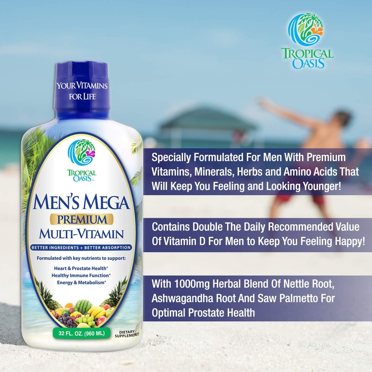 Multivitamínico líquido premium para hombres | Multivitamínico para...